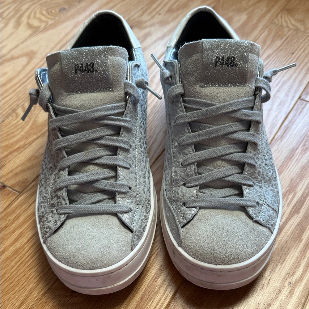 P448 Textured Gray Sneakers for Women